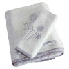 Velour embroidery towel