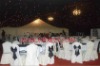 WEDDEING WHITE CHAIR COVER WITH BLACK TIE BACK