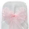 WEDDING ORGANZA CHAIR COVER BOW SASH UK SELLER