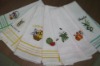 Waffle kitchen towel with embroidery