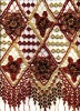 Water-soluble embroidery fabric with beads for garment