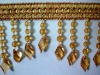 Wave plastic beaded curtain tassel trimming