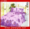 Wedding 4 pcs bedding set/ purple flowers print bedding set/ good quality bedding set/low price and good quaality badlinen