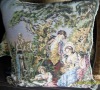 Western style embroidered pillow / cushion cover of view, anamils and character