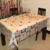 Western style plastic table cloth with rose