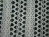 White Polyester Crocheting Eyelet Jacquard Knitted Fabric