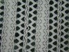 White Polyester Crocheting Eyelet Jacquard Knitted Fabric