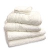 White color Bath towel set with dobby edge