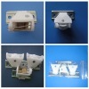 White color cord lock and cord pulley set to bamboo blinds,woven wood blinds components,roman shade accessories
