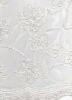 White color fabric embroidery with sequins for wedding