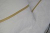 White cotton satin jacquard hotel pillow case