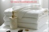 White cotton terry hotel towel
