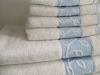 White out of stock bath towel