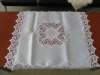 White plain embroidery tablecloth