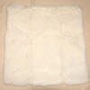 White rabbit fur cushion cover