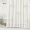 White shower curtain