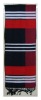 White striped pattern red pashmina winter scarf for fashion men