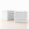 White towels with dobby border