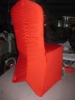 Wholesale RED ruffle spandex chair cover with reinforced pocket leg