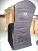 Wholesale black ruffle spandex chair cover with strong pocket leg