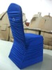 Wholesale ruffle spandex/lycra chair cover for wedding with reinforced pocket leg