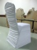 Wholesale white ruffle spandex chair cover with reinforced pocket leg