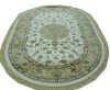 Wilton viscose oval carpet