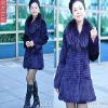 Women/ ladies rabbit fur coat  with raccoon fur collar 11YY-SY010