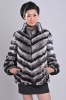 Women's High-collared Rabbit Fur Coat