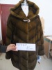 Women's Long Coffee Mink Fur Coat 111340