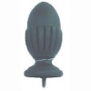 Wood curtain rod finials