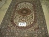 Wool silk carpet