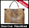 #XK-11(Brown) Fashion Ladies Leather Bags w/Croco Print