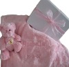 XZ-L0943 fluffy baby sac blanket with applique