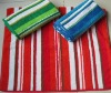 Y/D stripe cotton bath towel