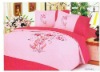 YANXUEER Luxury Embroider Silk Bedding Set