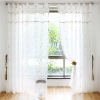 Yarn Dyed Embroidery Organza Curtain Fabric