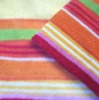 Yarn-dyed interlock coral fleece fabric