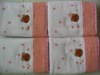 Yarn dyed jacquard bath towel with embroidery