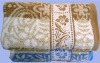 Yarn dyed jacquard cotton bath towel pattern