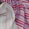 Yarn-dyed stripe single jersey 100%cotton fabric