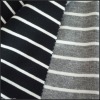 Yarn dyed striped double knit polyester fabric