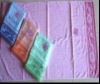 Yarn-dyed velour pink bath towel