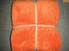 Yellow Color Ribbon Decoration Coral Fleece Blanket