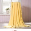 Yellow Colour Coral Fleece Fabric Bedspread