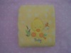 Yellow Duck Embroided Baby Coral Fleece Blanket