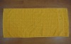 Yellow color logo Jacquard bath towel of cotton material