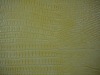 Yellow fish pattern handbag leather