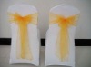 Yellow  organza chair sash