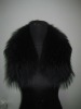 Z013-black genuine fur collar/fur strip/hood trim